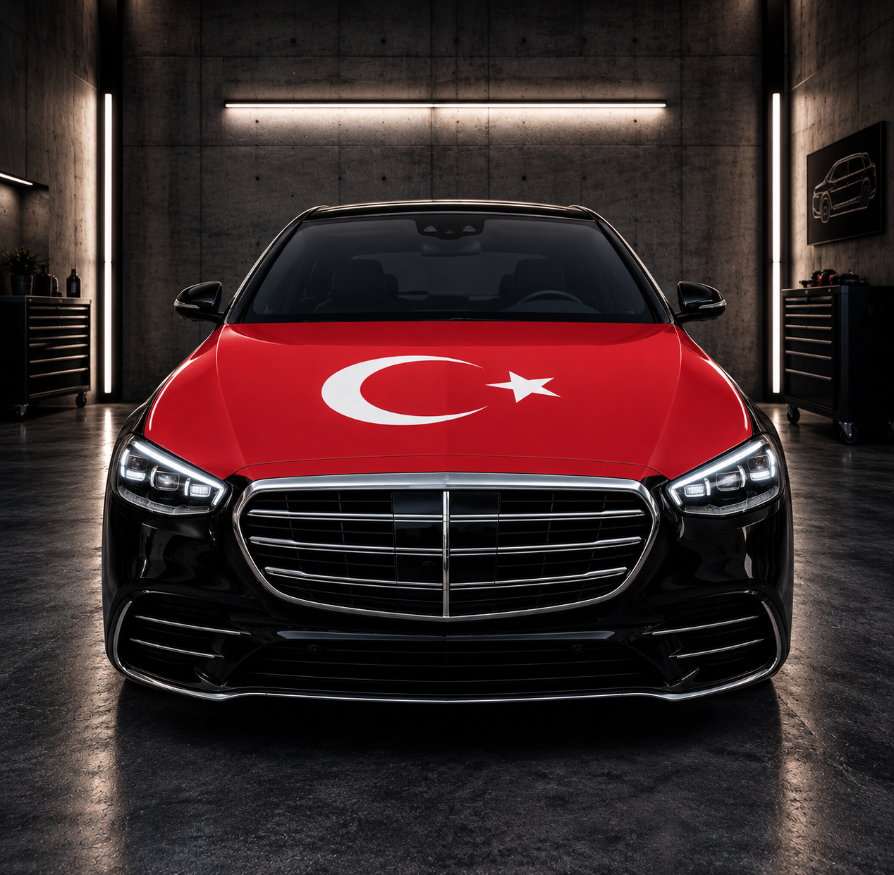 Housse Drapeau Turquie Capot De Voiture 110x160cm